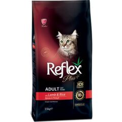 Reflex Plus Kuzu Eti ve Pirinçli Yetişkin Kedi Maması 15kg