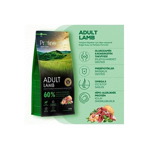 Profine 12KG Gluten Free Adult Lamb Glutensiz Kuzu Etli Yetişkin Köpek Maması