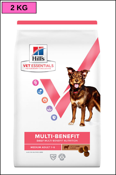 HİLL'S VE ORTA IRK YETİŞKİN KÖPEK MAMASI - KUZULU 2KG