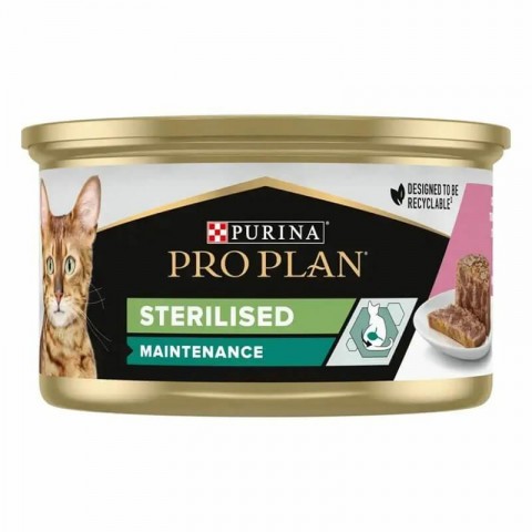 Pro Plan Sterilised Somonlu ve Ton Balıklı Kısırlaştırılmış Kedi Konservesi 85 gr